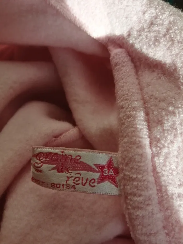 Combinaison pyjama polaire rose avec poches et broderie ours / graine de rêve / (3ans) - photo numéro 8