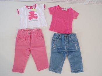 Jean et T-shirt - bébé fille 3 mois - Printemps / été (340)