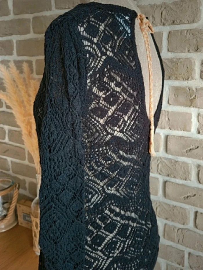 Pull en crochet noir dos ouvert La Redoute - photo numéro 12