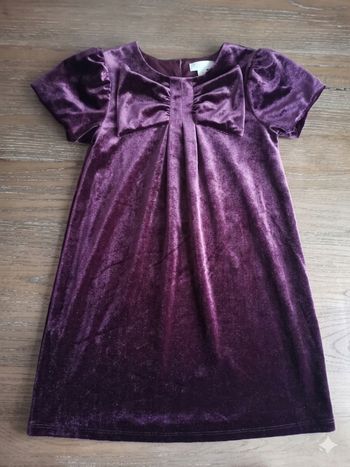 Robe velours bordeaux H&M – 6/7 ans (122 cm) ✨