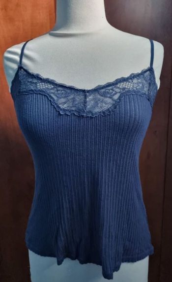 Bustier bleu avec effet dentelle taille unique