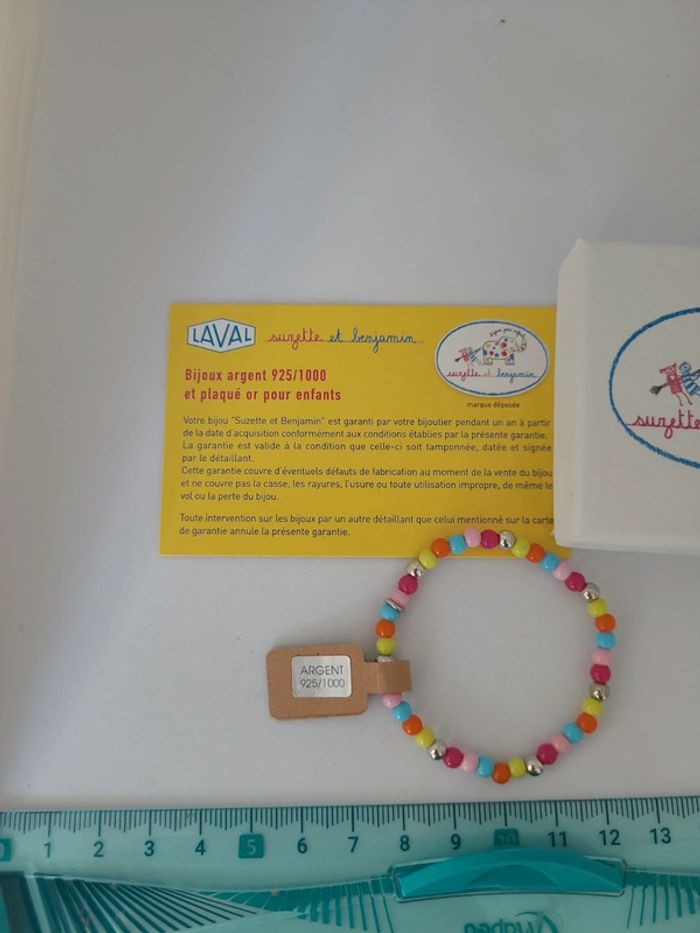 Bracelet enfant argent 925 et perles - photo numéro 3