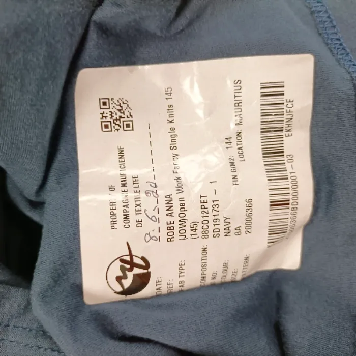 Robe bleue fille 8 ans CMT Collection, sans manches, volantée et texturée A1111 - photo numéro 11