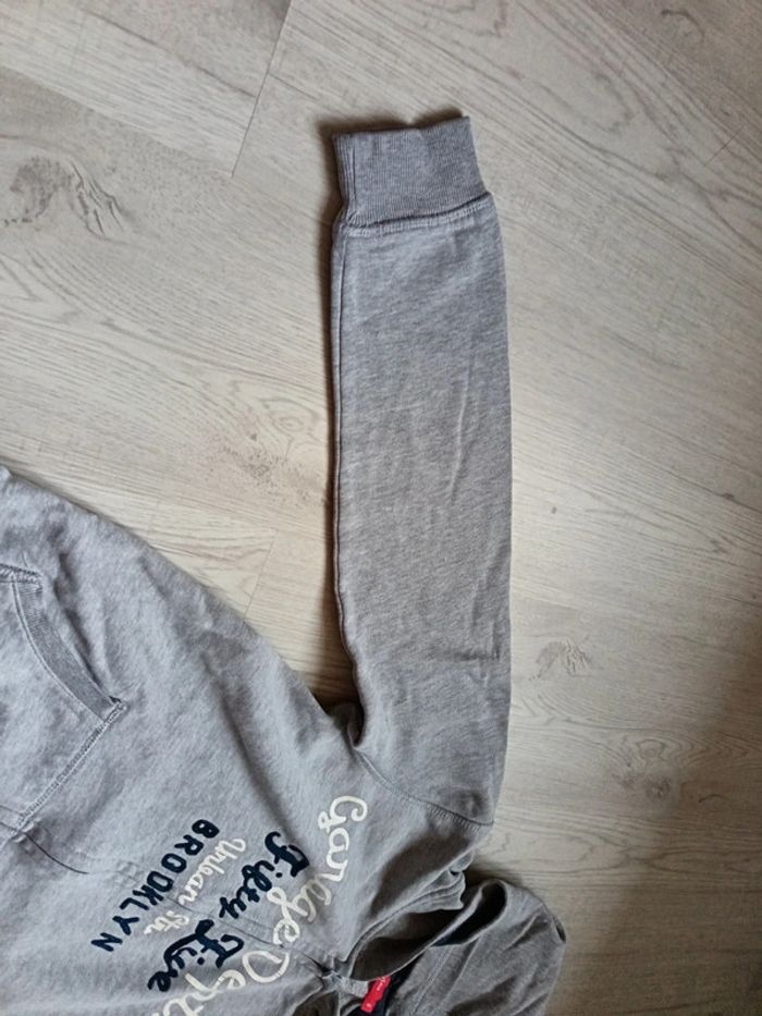 Sweat 14 ans fille gilet fermeture éclair capuche gris Tissaia - photo numéro 6