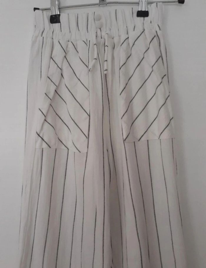 Pantalon large fille blanc 13 / 14 ans Zara neuf - photo numéro 2