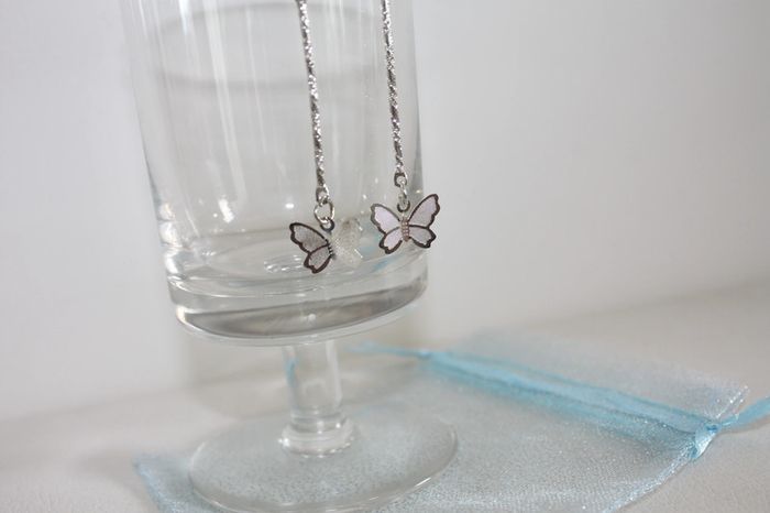 boucles oreilles Home création papillons cr argent poinçonné - photo numéro 6