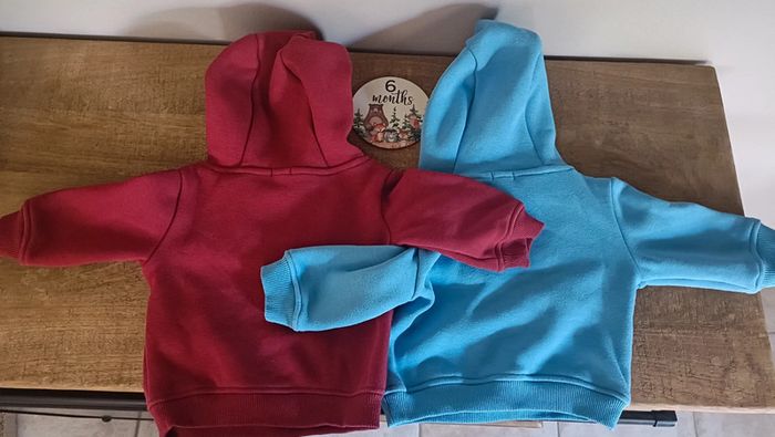 Lot 2 Sweat à capuche 6 mois - photo numéro 5