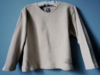 Pull Garçon Jean Bourget 10 ans beige clair manches longues TBE