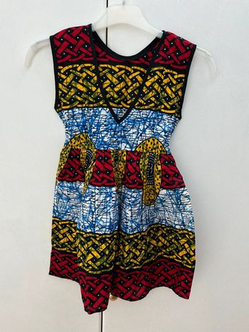 Robe vintage wax Keurgoumac – Création M. Damefall - fille taille 6 ans
