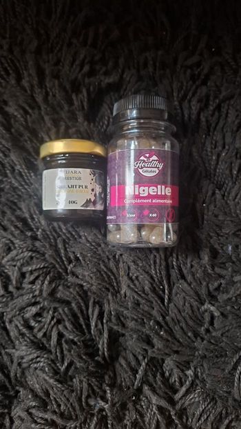 Lot de résine de shilajit pur (40g) et gélules de poudre de nigelle (60)