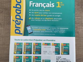 Livre Prepa bac examens - français - 1ère toute séries