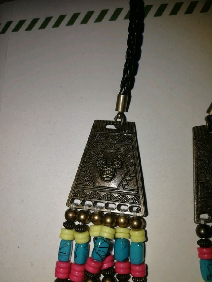 Collier ethnique multicolore avec tête de Mickey - photo numéro 3