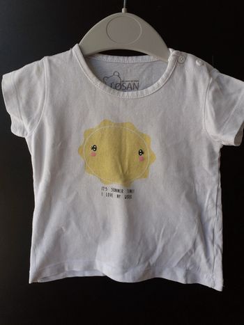 Tee-shirt manches courtes fille 6-9 mois - Losan