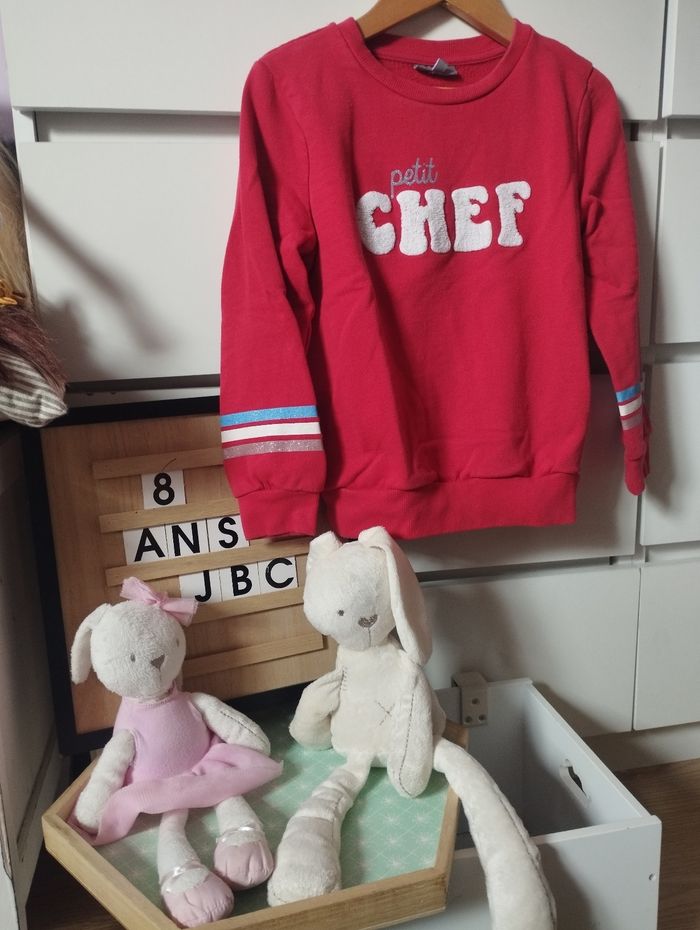 Pull sweat rouge jbc 8ans fille