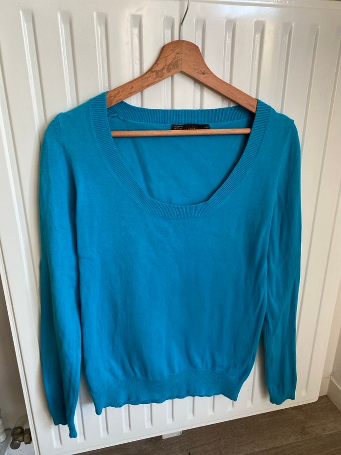 Pull Zara turquoise taille L