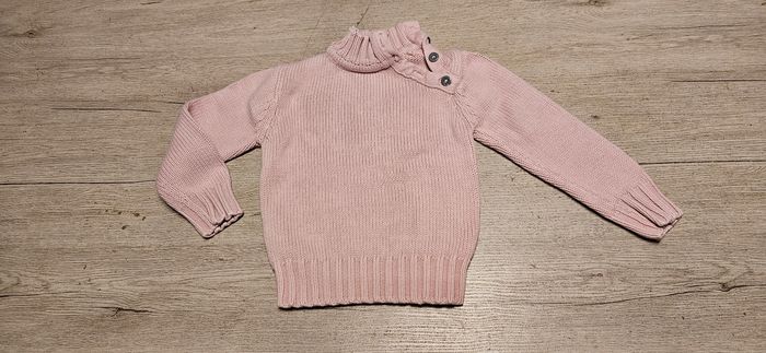 Pull rose clair, manches longues, col montant, LOGG, 5/6ans - photo numéro 5