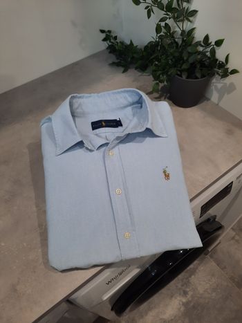 Chemise Ralph Lauren Premium – Bleu Clair – Manches Longues – Taille M