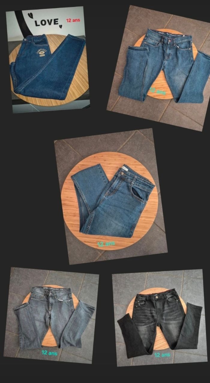 5 jeans garcon taille 12 ans