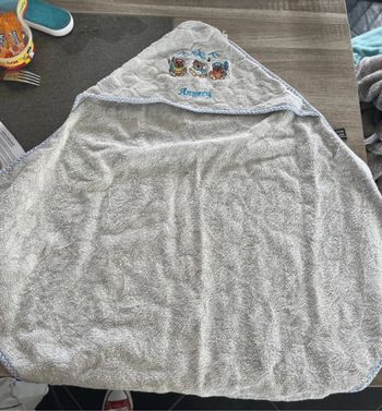 Cape de bain Annecy Coton Blanc taille 18-24 mois