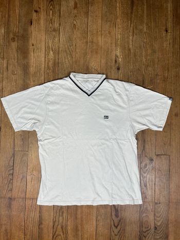 T-shirt vintage 90’s Surfwear Quiksilver brodé col V crème 100% coton L