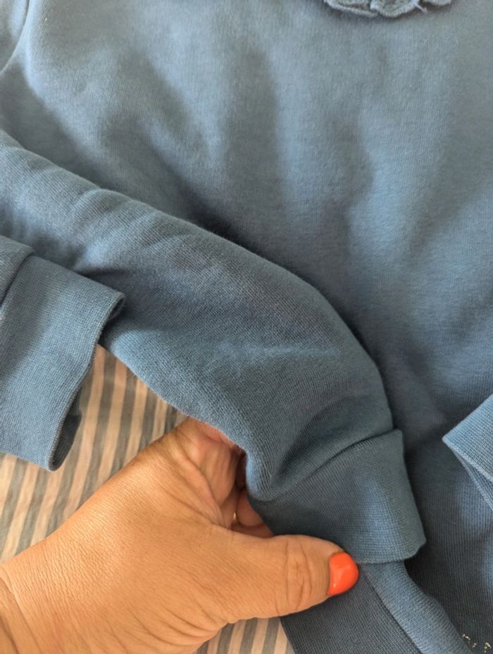 Sweat fille bleu gris TAO 6 ans - photo numéro 4