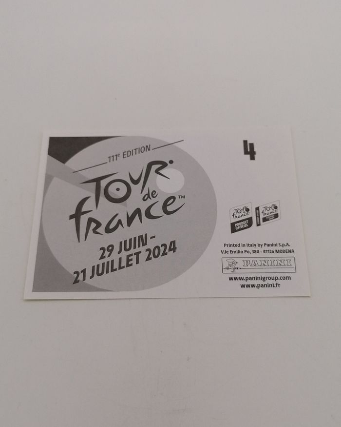 Panini sticker Tour de France 2024 n° 4. - photo numéro 3