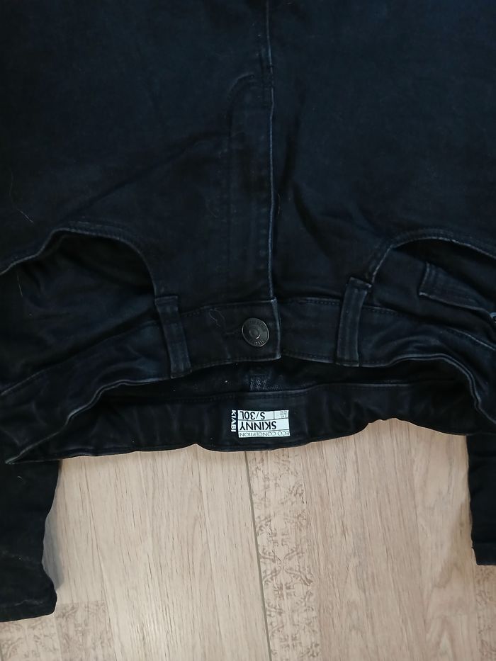 Pantalon jeans, taille réglable. - photo numéro 2