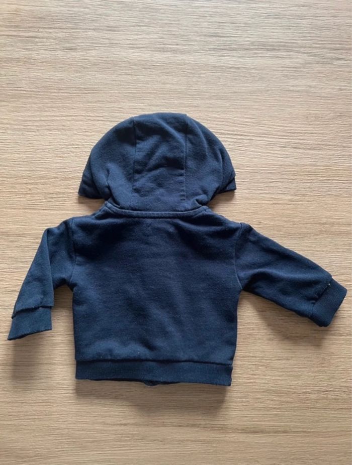 Sweat à capuche zippé Kiabi 3 mois - photo numéro 2