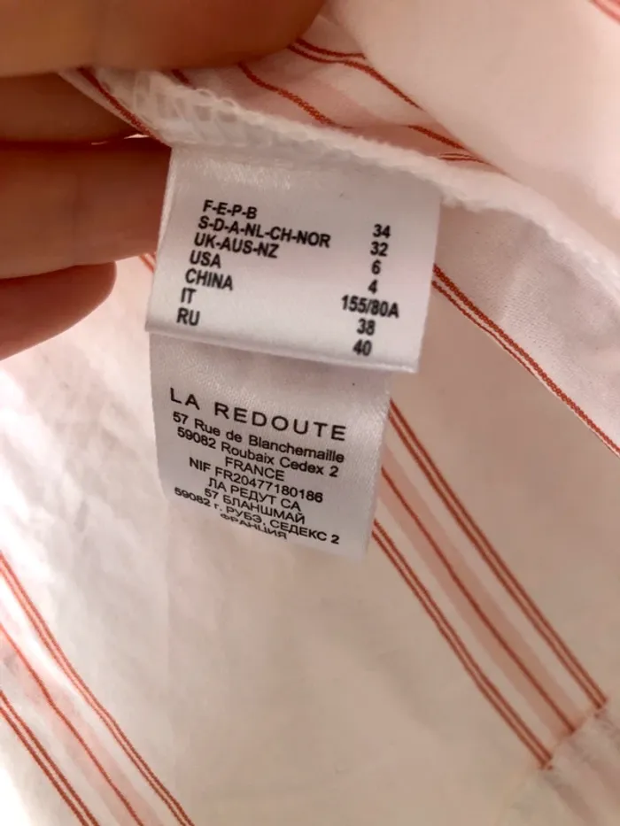 Chemise La Redoute 34 100% coton - photo numéro 3