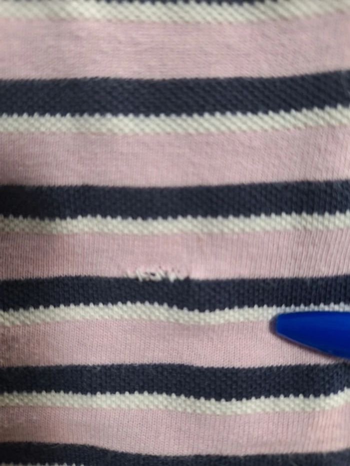 Polo Ralph Lauren rose a rayures - taille L - homme logo brodé (432) - photo numéro 9