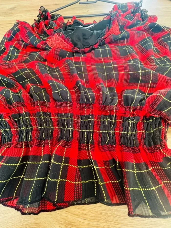 Blouse à carreaux Nuopai - photo numéro 5