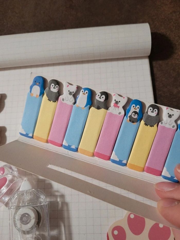 Lot de fournitures scolaires kawaii - thème patte de chat 🐾 - photo numéro 3