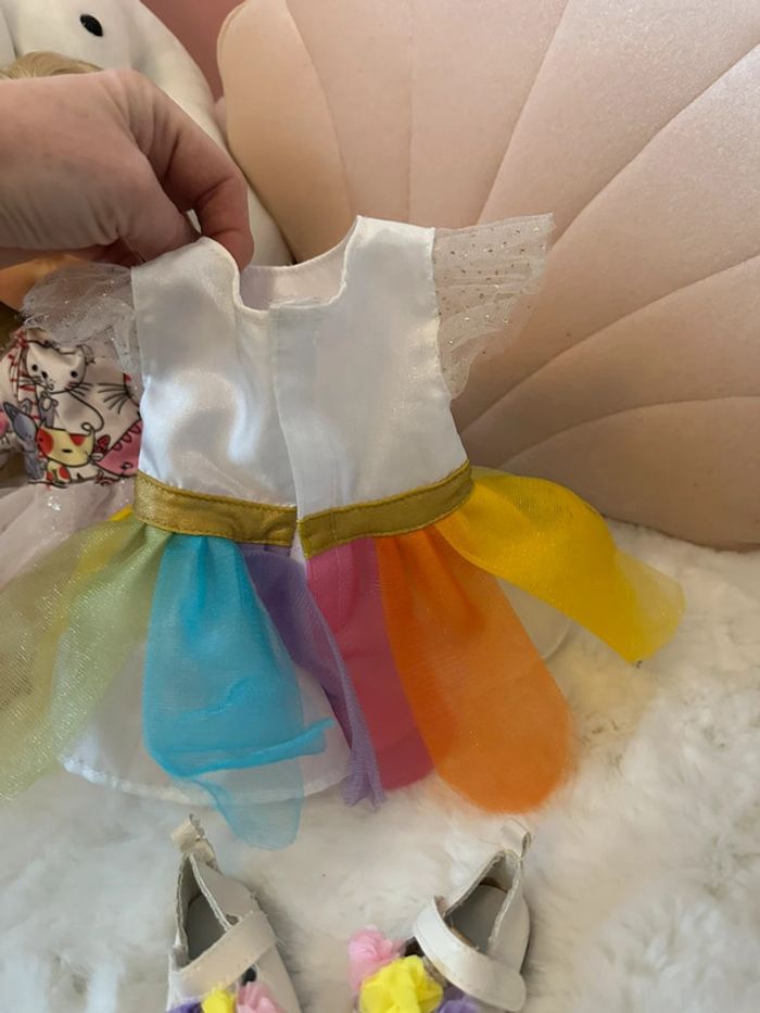 Vêtements poupée 36 cm/ robe avec chaussures licornes - photo numéro 7