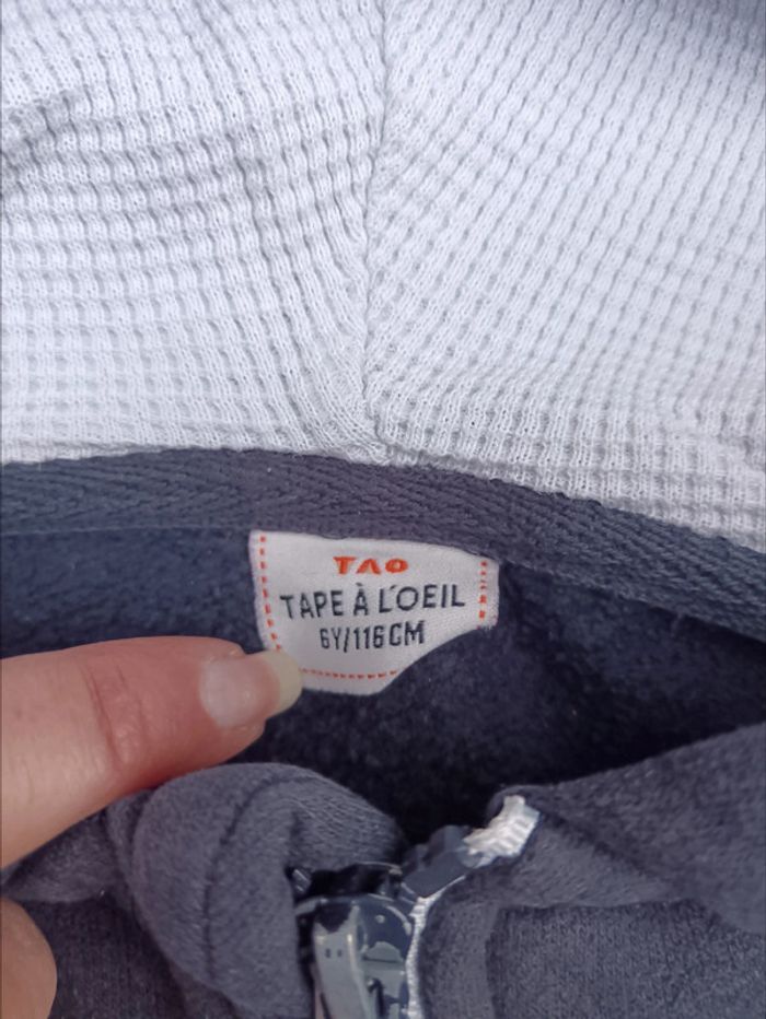Sweat zippé à capuche 6 ans Tape à l'oeil - photo numéro 2