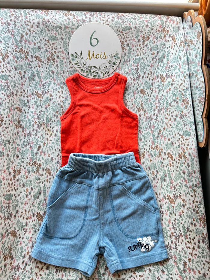 Ensemble débardeur et short 6 mois