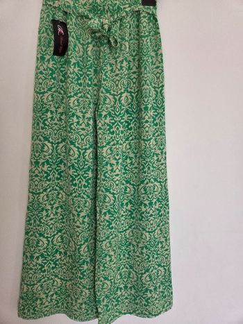 Jolie pantalon large à motif neuve TU