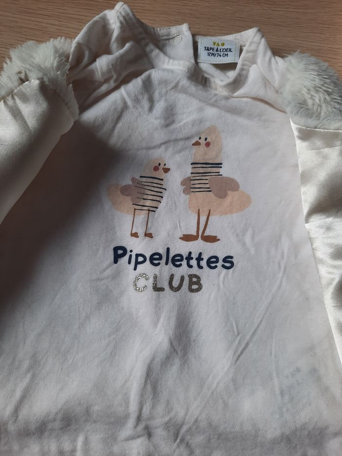 Ensemble 3  pièces  jean tee shirt ML et gilet - photo numéro 2