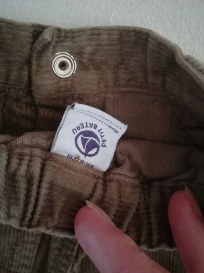 Pantalon velours petit bateau 6 mois garçon - photo numéro 3