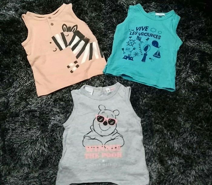 Lot de 3 débardeurs - 9 mois