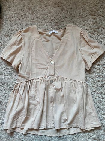 Blouse beige Mango