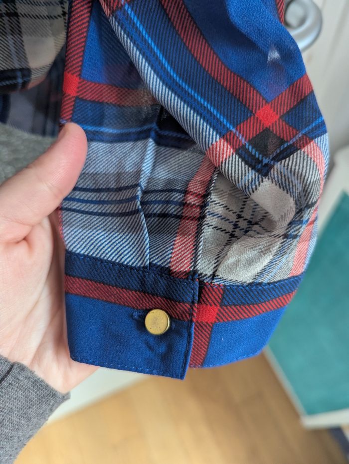 Blouse bleu et rouge camaïeu taille 38 - photo numéro 5