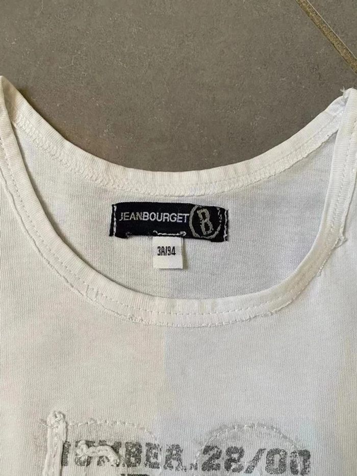 T-shirt sans manches / Débardeur - Jean Bourget - Blanc & Gris - 3 ans - photo numéro 2