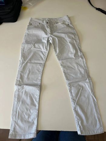 Pantalon rayé bleu