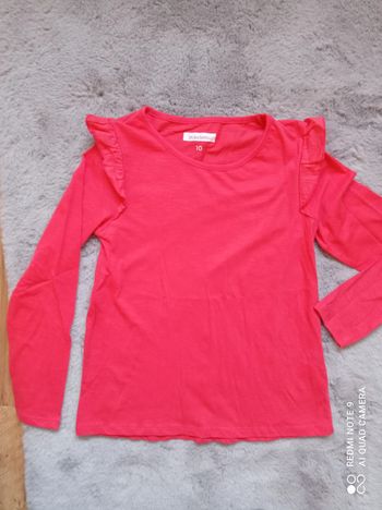 T-shirt manches longues fille, in extenso, 10 ans NEUF