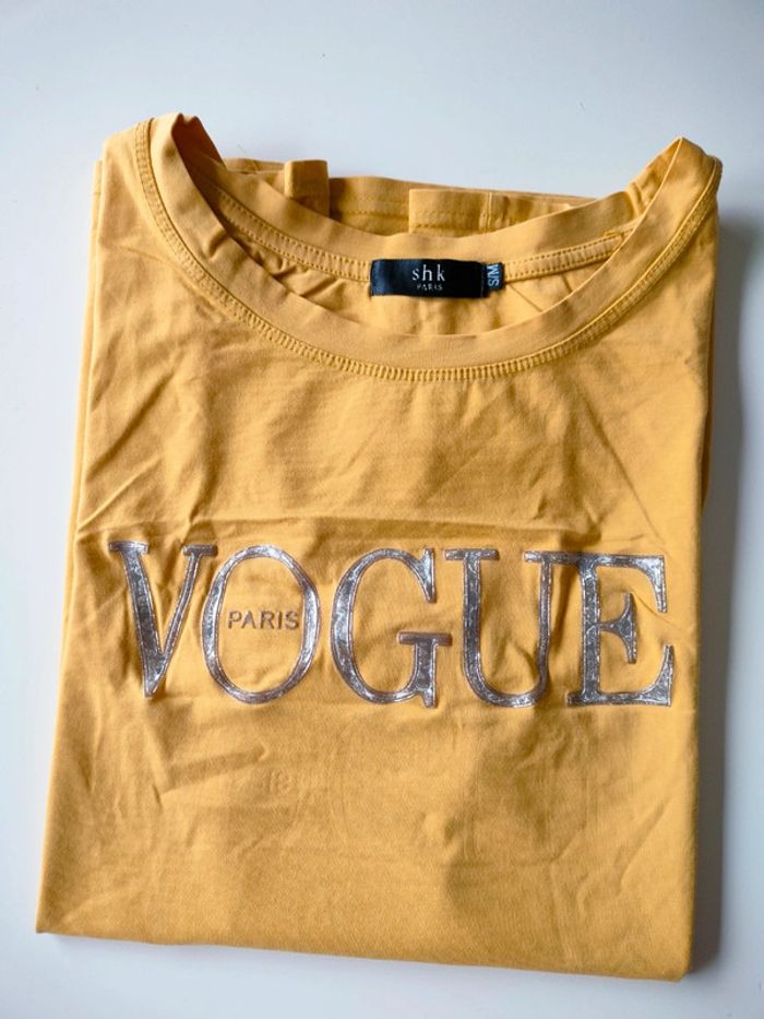 T-shirt Jaune Vogue S/M - photo numéro 5