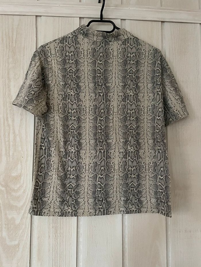 T-shirt MC peau de serpent - Zara - 13/14ans - photo numéro 2