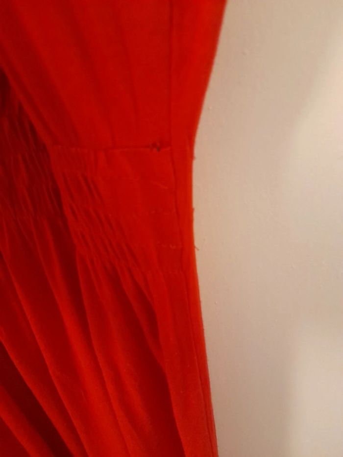 Robe longue rouge à bretelles - photo numéro 3