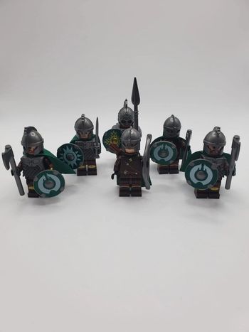 Figurines type lego 6 guerriers du rohan seigneur des anneaux