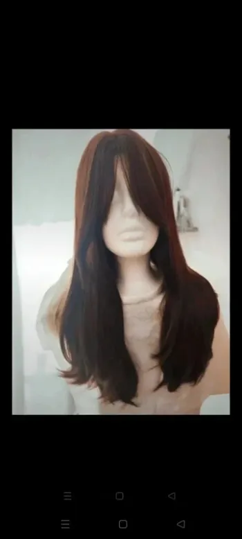 Perruque Naturelle Ombré Châtain Tendance