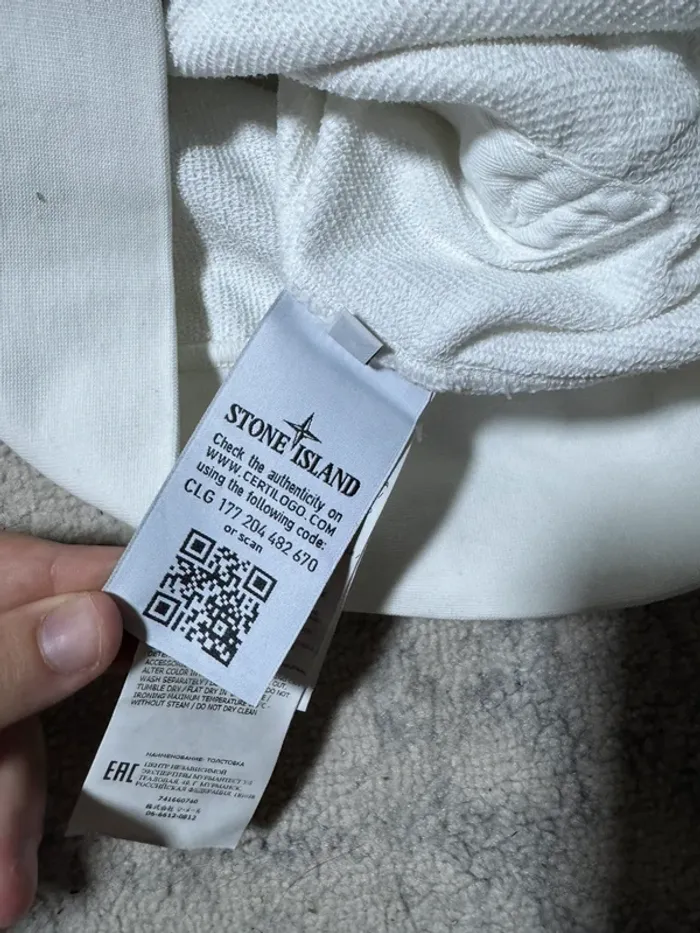 Gilet zip Stone Island Blanc Taille XS - photo numéro 7